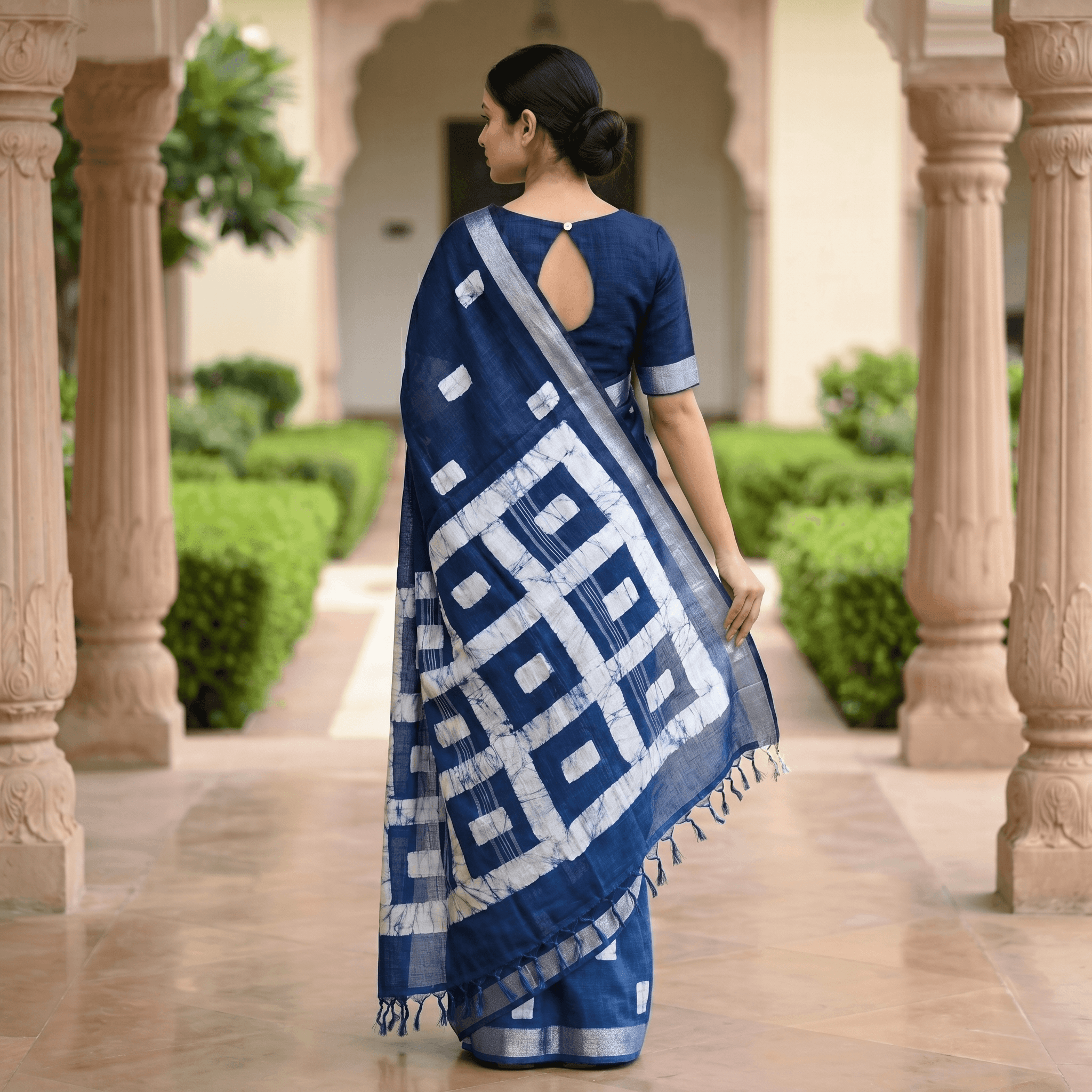 blue batik rear