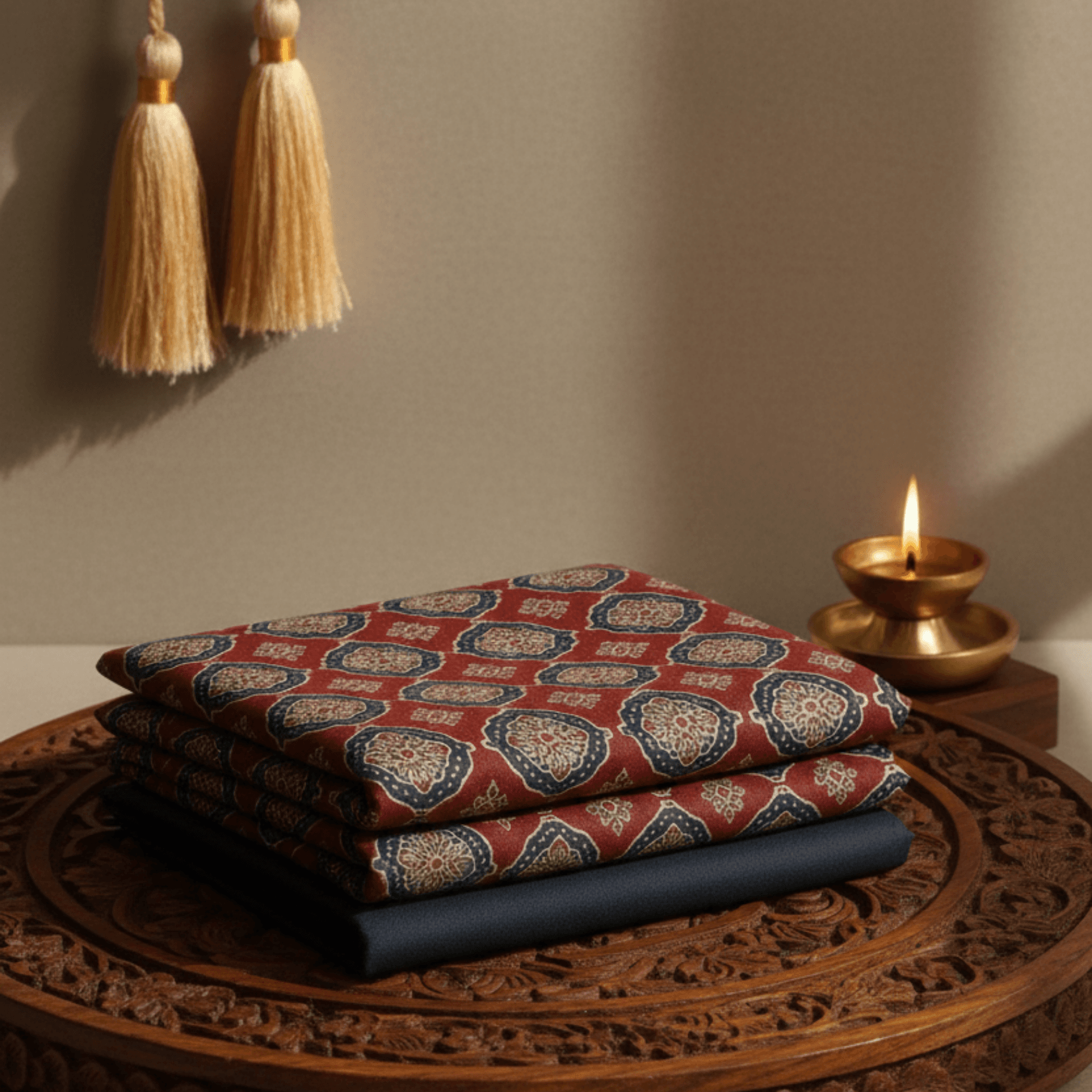modal ajrakh saree premium s