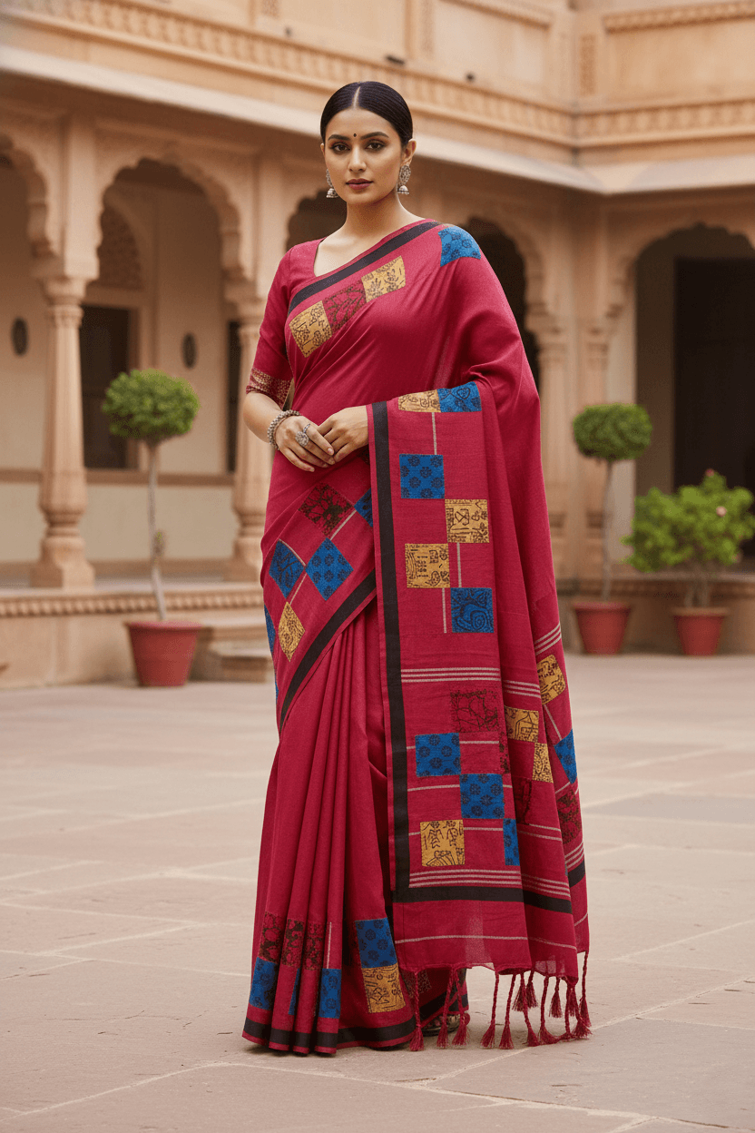 pink applique front