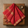 mangalagiri handloom silk blend saree with inchi border