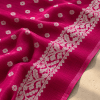 kota jamdani saree with matching blouse piece magenta