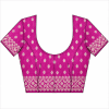 kota jamdani saree with matching blouse piece magenta