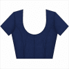 handcrafted linen batik saree with blouse piece – indigo blue