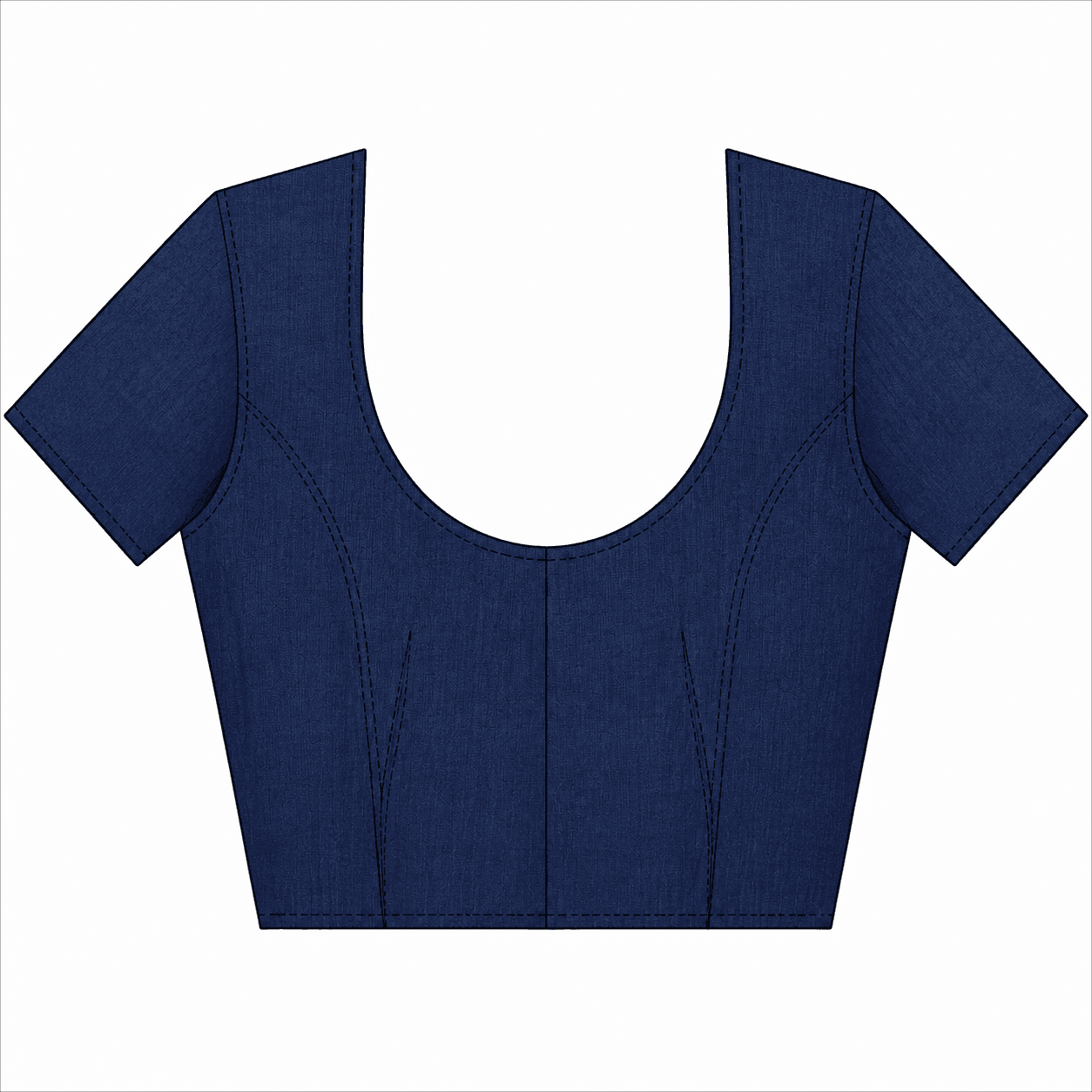 handcrafted linen batik saree with blouse piece – indigo blue