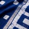 handcrafted linen batik saree with blouse piece – indigo blue
