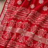 crimson saree with floral woven motifs crimson saree with floral woven motifs