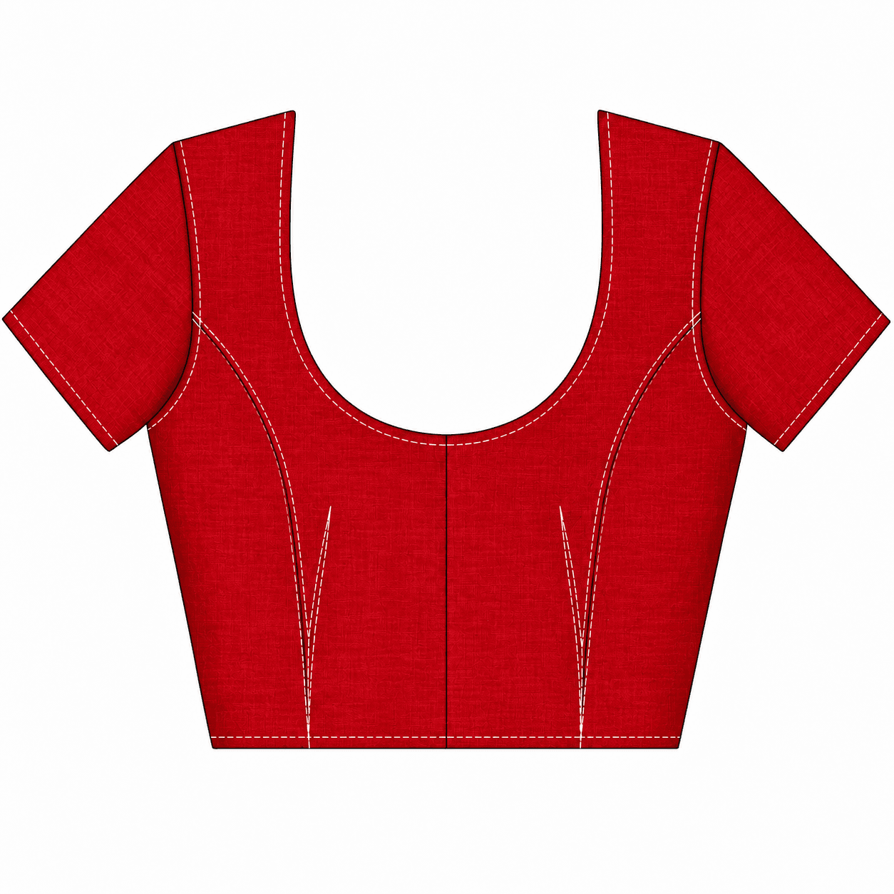 red scoop neck blouse sewing flat red scoop neck blouse sewing flat
